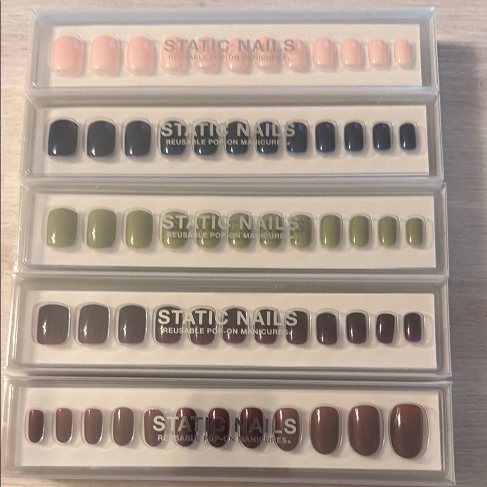 Static Nails Reusable Press-On Sets - Multiple Colors